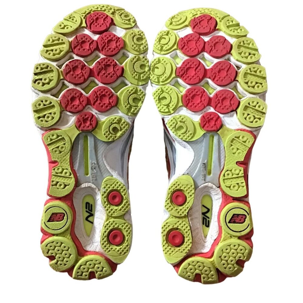 New Balance Sneakers 1080 V3 W1080PL3 Womens 7 B White Pink Lime Running Shoes - Picture 5 of 12